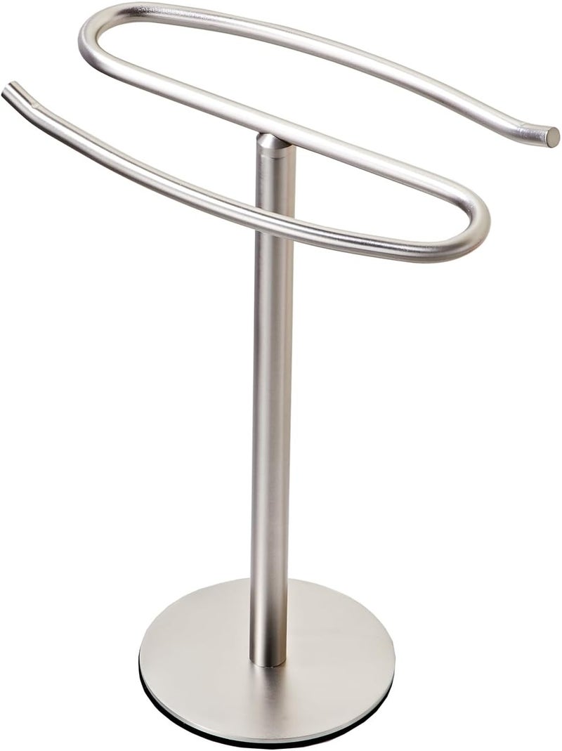 BTHRMHW Brushed Nickel Hand Towel Holder Stand,13 Inch Free-Standing Towel Rack, SUS304 Stainless Steel Towel Bar Rack Stand, Tower Bar for Bathroom Kitchen Vanity Countertop… - Image 1